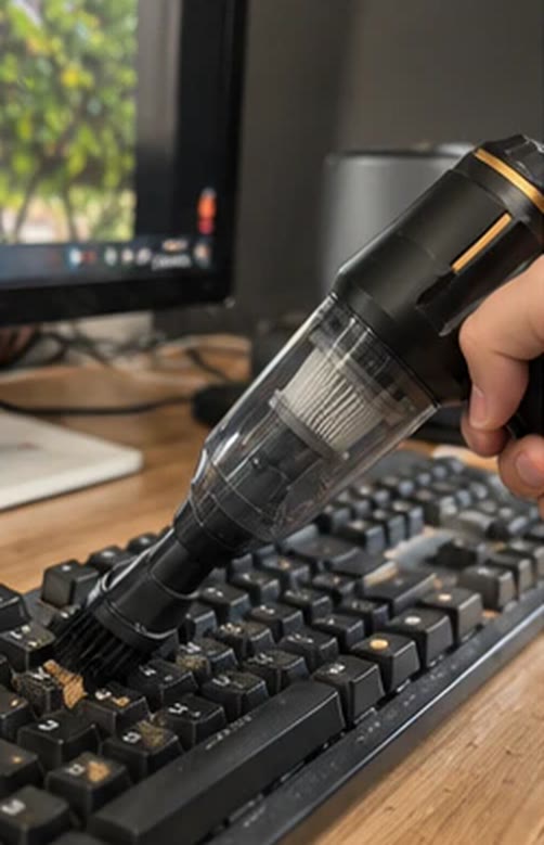 Keyboard on a desk