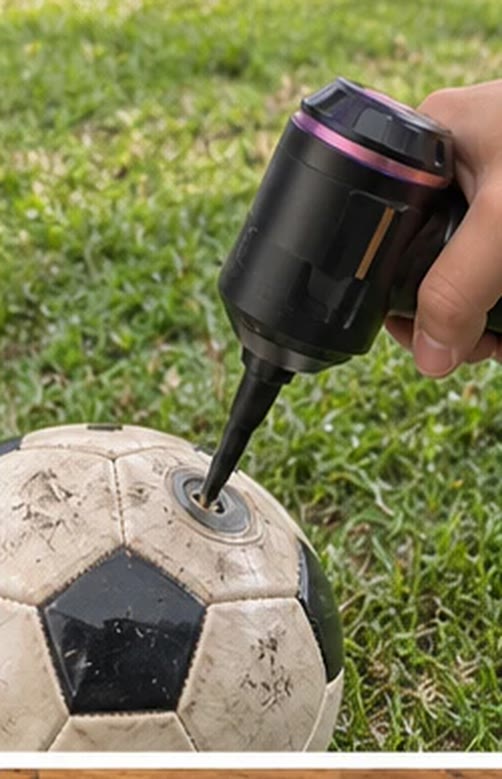 Inflating a football