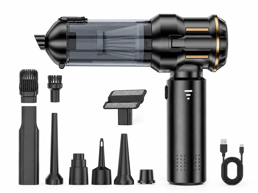 MARVA ST-6691 Plus cordless kit in Black / Champagne with all supplied accessories laid out