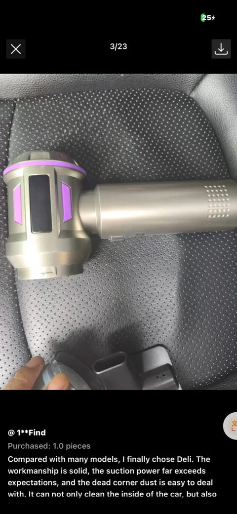Customer photo showing the silver and violet MARVA kit on a car seat