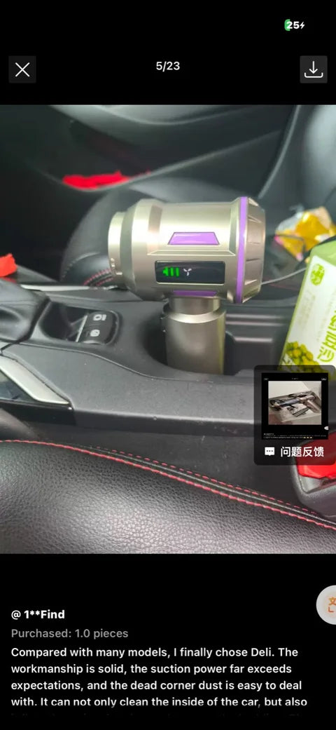 Customer photo of the silver and violet MARVA kit with battery display